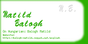 matild balogh business card